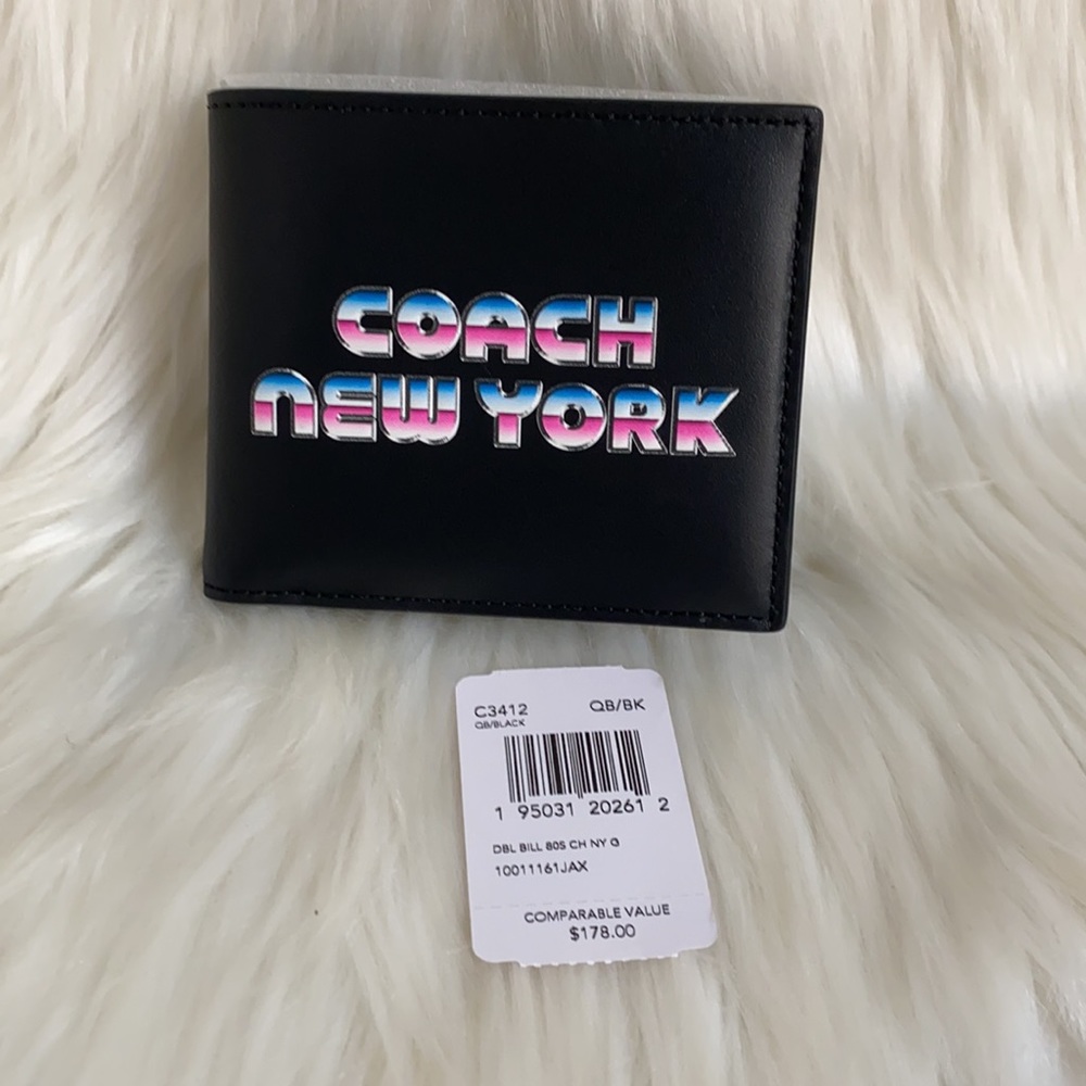 Double Billfold Wallet With 80'S New York Graphic - Picture 8 of 11